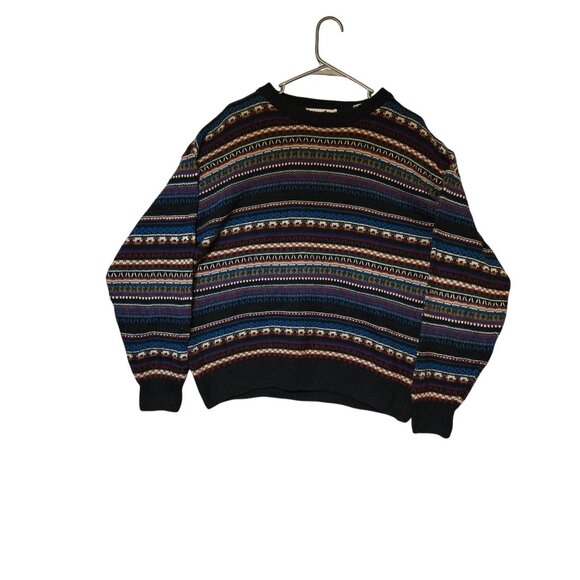 Vintage Florence Tricot Italy Coogi Style Sweater Men's Multicolor Striped Knit - Picture 3 of 8